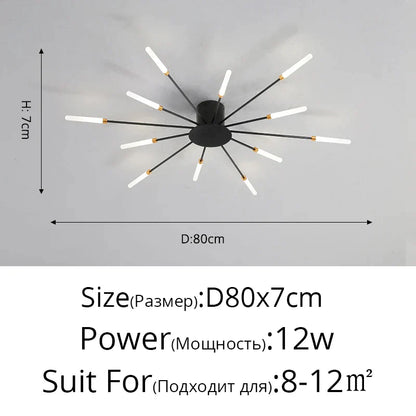 DecorBites™ Acrylic LED Ceiling Lights for Bedroom Hall Living Kids Room Lamps