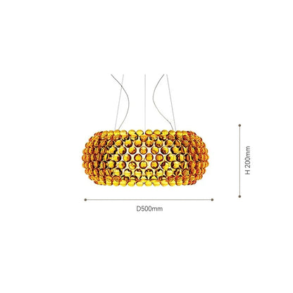 DecorBites™ Acrylic RS7 Bulb Pendant Lights Caboche Dia35/50/65CM Clear Gold Lamp
