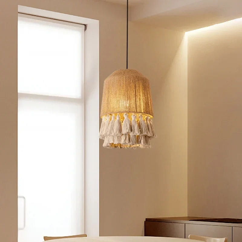 Hemp Rope Pendant Light Nordic D60cm Design
