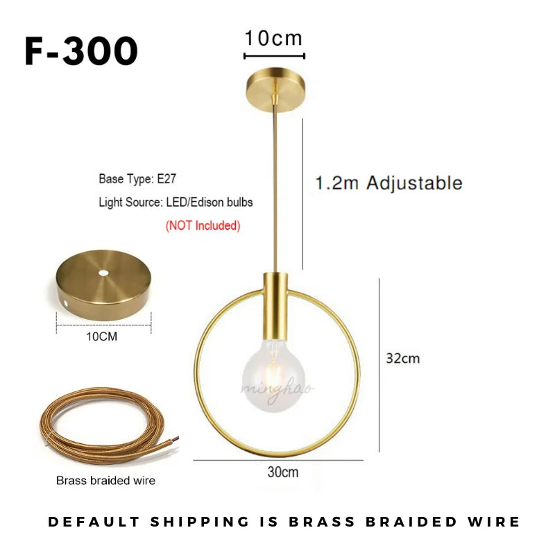 DecorBites™ Ins Wind Single Head Pendant Light - Bedroom Dinning Bar Porch Hanging Lamp