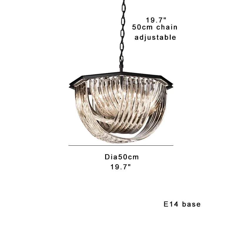 DecorBites™ Glass Crystal Pendant Lights for Kitchen Island Bar - Elegant Luxury LED Lamps
