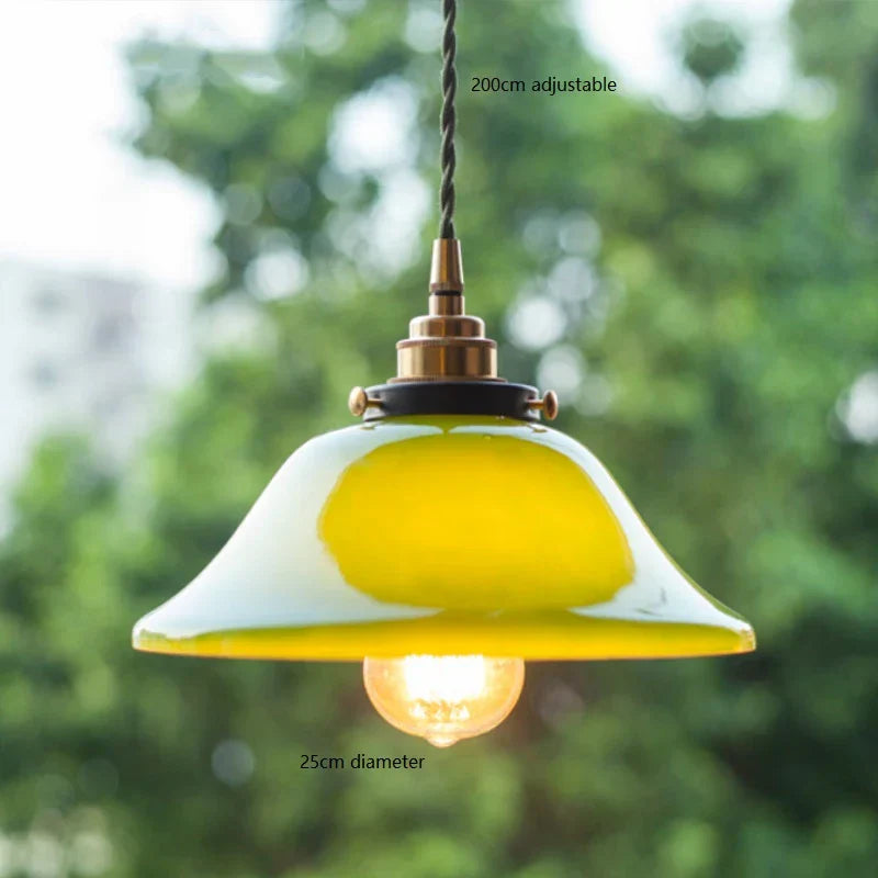 Green Vintage Pendant Light Japanese-America Style