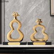 Gold Gourd Desk Sculpture