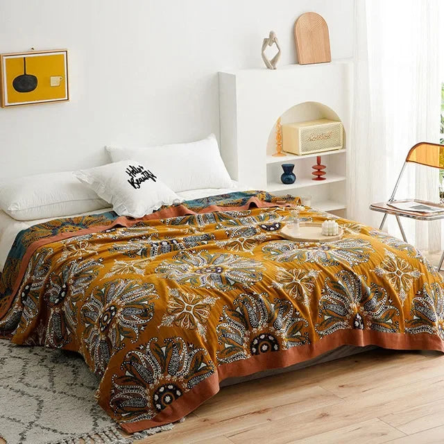 Cotton Gauze Boho Quilt