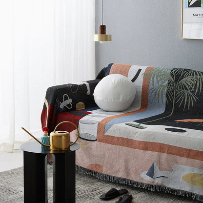 DecorBites™ Knit Sofa Blanket: Modern Nordic Design Throw Blanket
