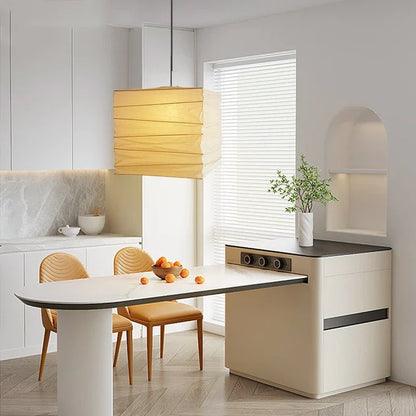 DecorBites™ Cube Rice Paper Pendant Lamp for Living Room Bedroom Cafe