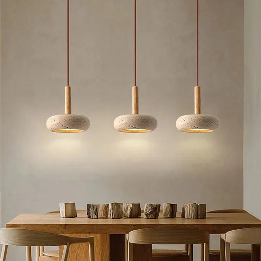 DecorBites™ Pendant Lamps Circular Yellow Stone