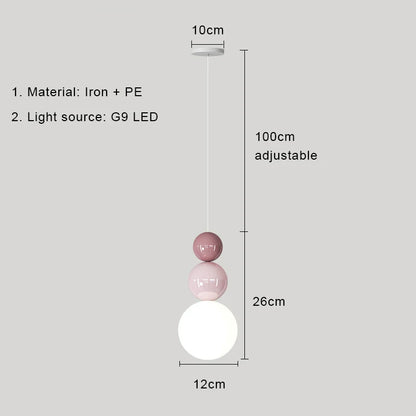 DecorBites™ Cream Nordic LED Pendant Light: Modern Hanging Lamp for Stylish Indoor Room Decor