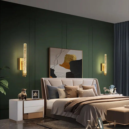 DecorBites™ Crystal Wall Sconce: Modern LED Decorative Light for Bedroom, Living Room & Corridor