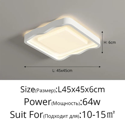 DecorBites™ Cream Style LED Ceiling Lamps for Modern Simple Living Room Lighting