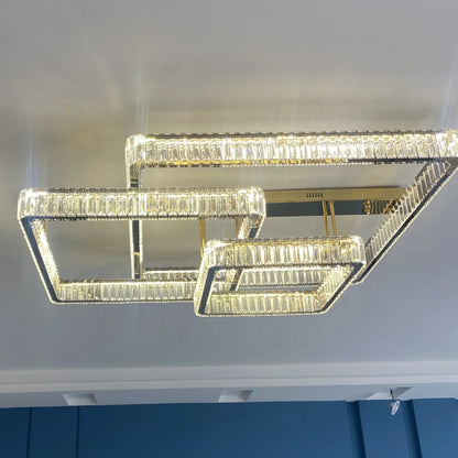 DecorBites™ Crystal Dimmable Ceiling Light - Luxury Living Room Bedroom Lamp