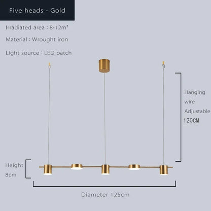 DecorBites™ Dimmable LED Ceiling Chandelier for Living Room & Kitchen - Modern Hanging Light Fixture