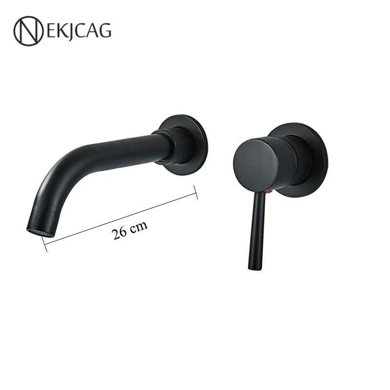 Matte Black Basin Faucet 26cm Single-Handle