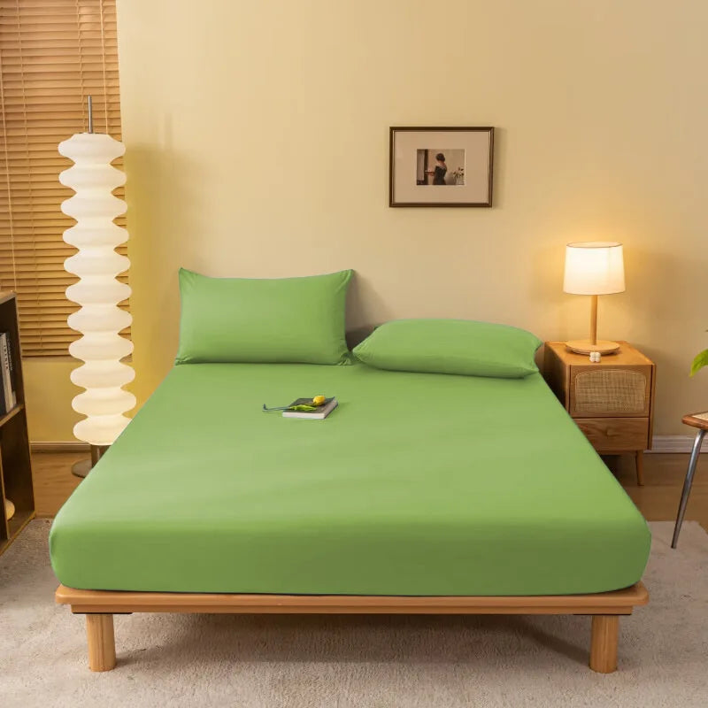 DecorBites™ Cozy Solid Color Fitted Sheet - All Seasons Mattress Cover