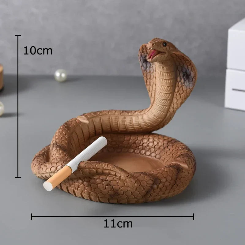 DecorBites™ Cobra Ashtray Resin Crafts: Stylish Smoking Accessories for Home and Office