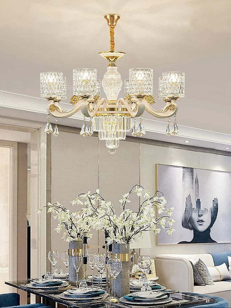 DecorBites™ Elegant Crystal Chandelier LED Lights for Luxury Home Decor