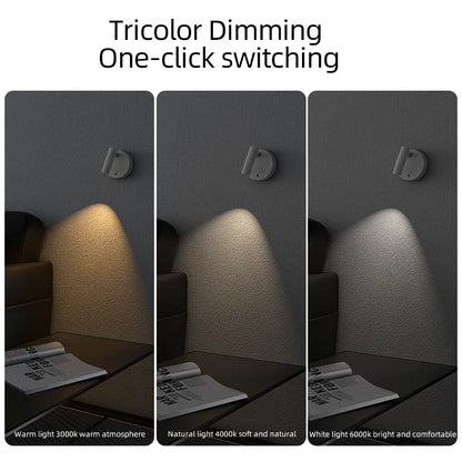 DecorBites™ Dimmable Wireless Wall Mounted Spotlight 3W USB Recharge LED Night Light