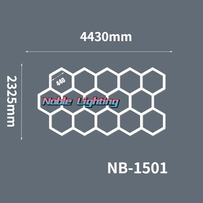DecorBites™ Hexagon LED Ceiling Light for Barbershop and Garage Hair Salon