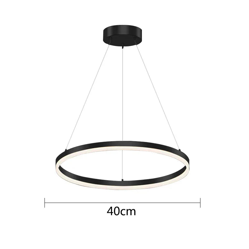 DecorBites™ Gold Ring Pendant Lights Circle Acrylic LED Ceiling Lamp