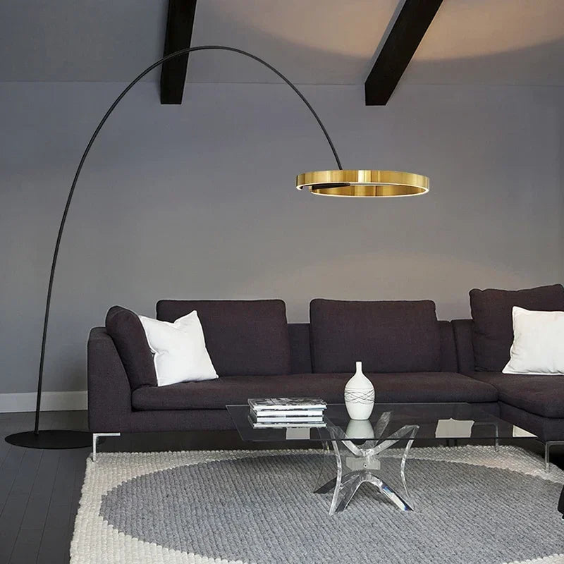 Copper Black LED Floor Lamp