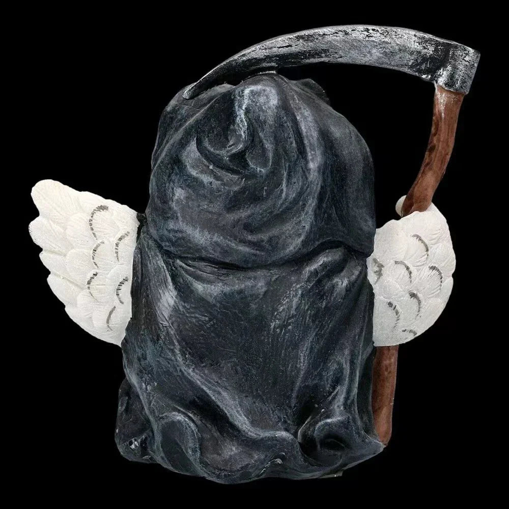 Resin Owl Reaper Sculpture