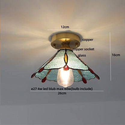 DecorBites™ Glass LED Ceiling Lamp Iron Base Nordic Modern Simple Design