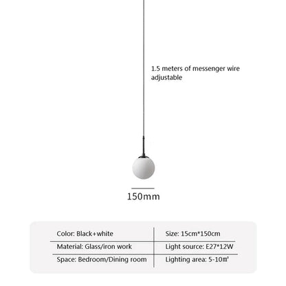 DecorBites™ Glass Ball LED Chandelier for Dining Room, Hotel, and Stairs