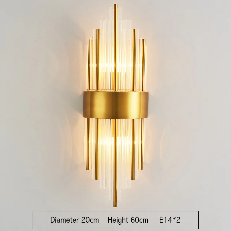 Gold Crystal LED Sconce WG610 Large Design