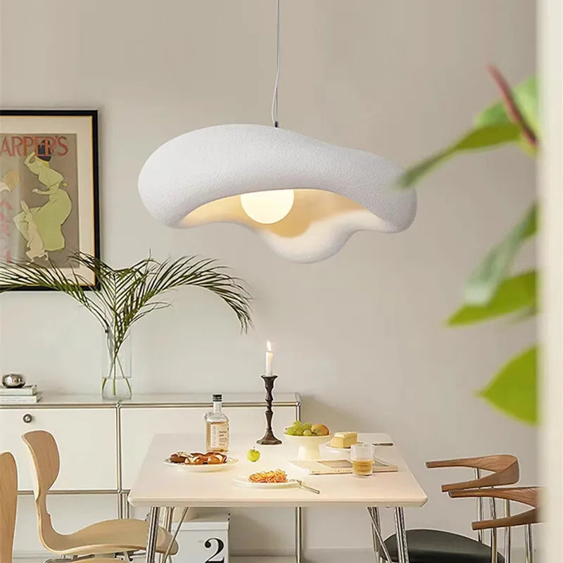DecorBites™ Creamy Style Resin Pendant Light, G9 LED, Dining Room & Kitchen Island Decor