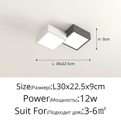 DecorBites™ Geometric Chandelier: Minimalist Modern Luxe Black White Bedroom Lamp