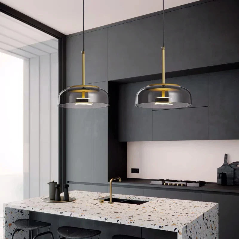 DecorBites™ Glass Pendant Lights LED Modern Dining Room Nordic Restaurant Hanging Lamp