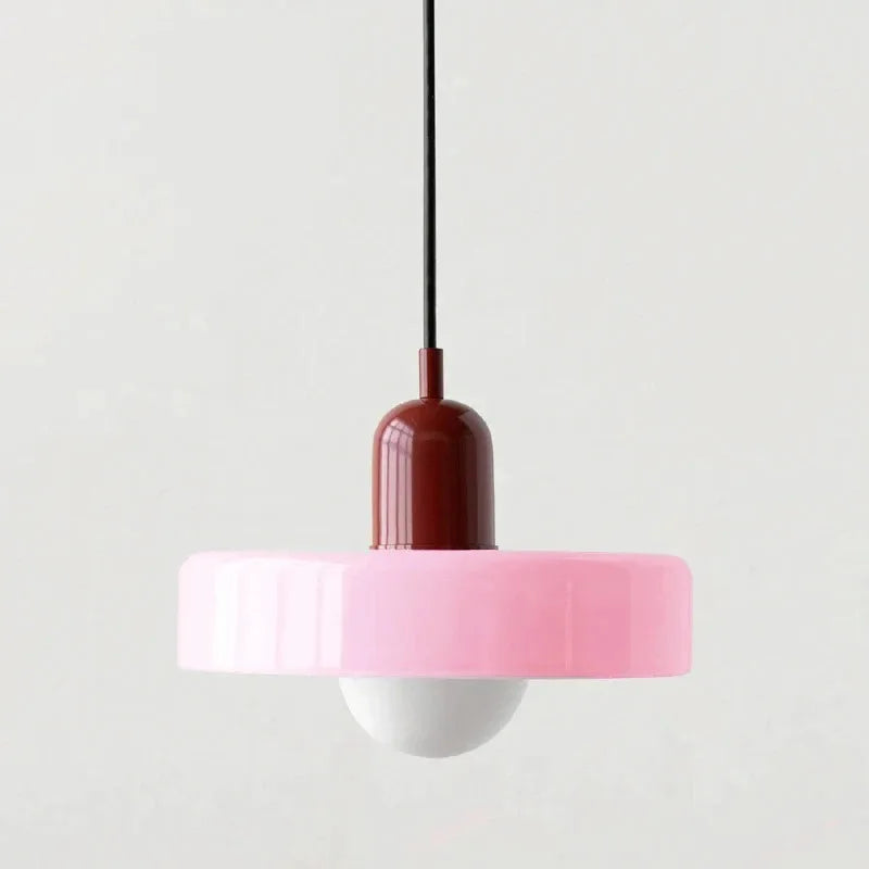 Nordic Vintage Orange Glass Pendant Light
