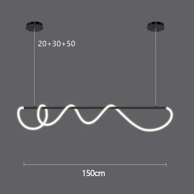 Chrome Hose Pendant Chandelier