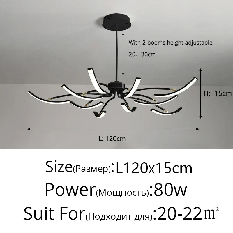 LED Bedroom Study Chandelier