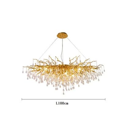 DecorBites™ Crystal LED Chandelier: Elegant Modern Luxury Ceiling Lighting for Living Room Decor