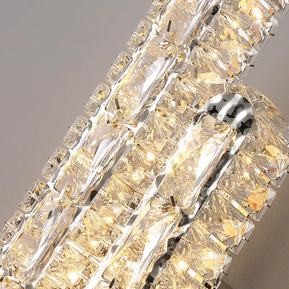DecorBites™ Crystal LED Wall Lamp Silver Sconces | Modern Nordic Design for Bedroom and Dining Room