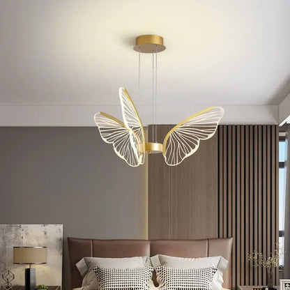 DecorBites™ LED Butterfly Ceiling Chandelier - Luxury Pendant Light for Bedroom, Living & Dining Room