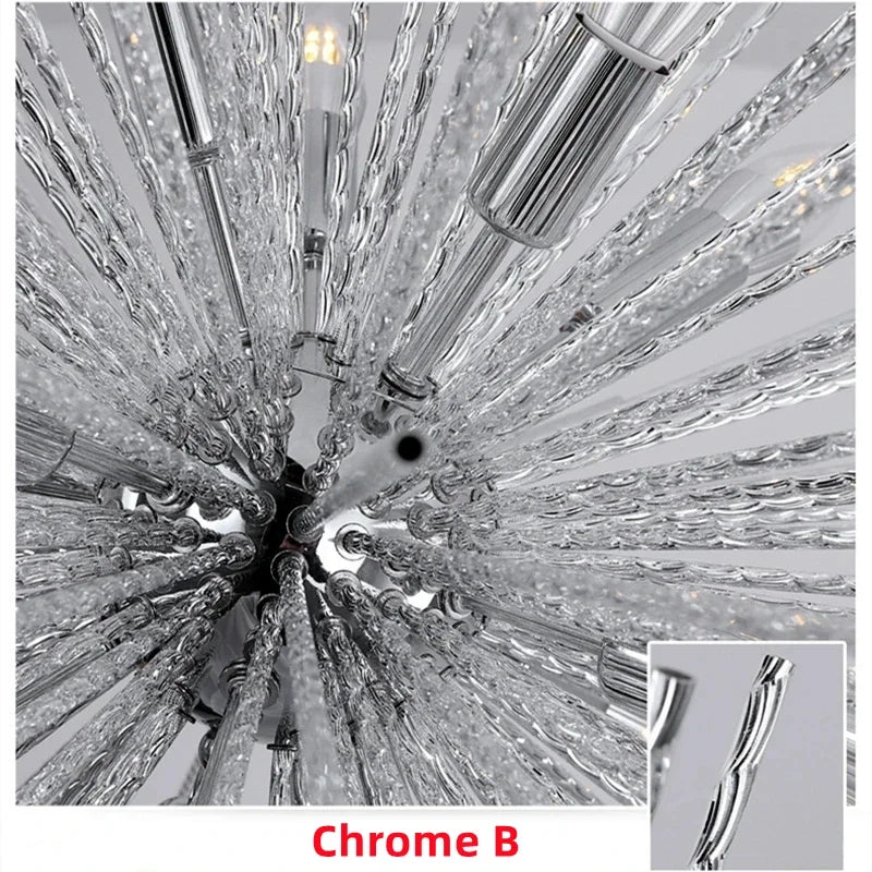 DecorBites™ Geometric Ball Chandelier: Modern LED Lighting for Living Room & Dining Room