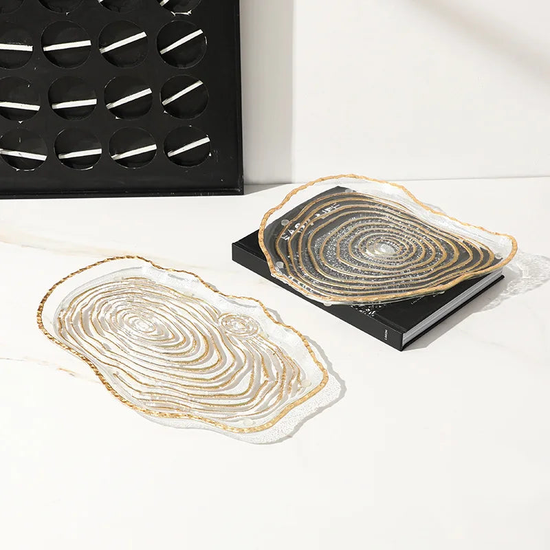 Gold Foil Glass Tray
