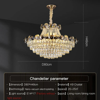 DecorBites™ Crystal Chandelier: Modern Nordic Luxury for Living Room, Dining Room, Bedroom