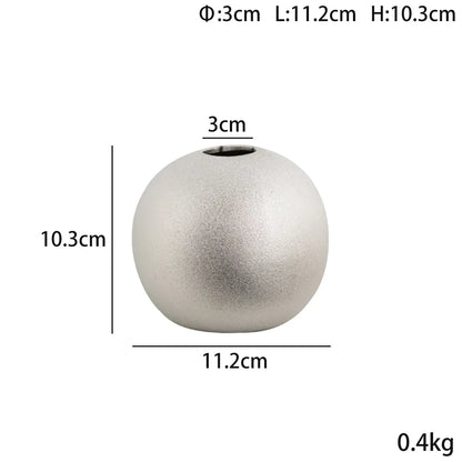 DecorBites™ Geometric Gold & Silver Vase for Chic Flower Arrangements & Home Decor