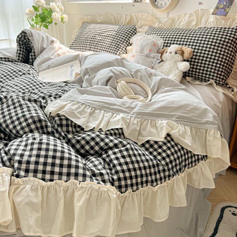 Lace Ruffle Cotton Bedding