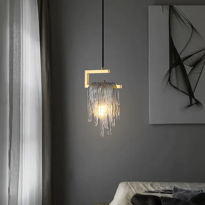 DecorBites™ Crystal LED Ceiling Chandelier | Modern Bedroom Pendant Lamp