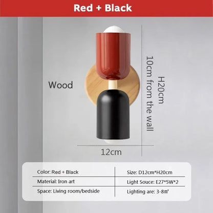 DecorBites™ Cream Zipper Wooden Wall Lamp: Minimalist Nordic Design for Bedroom, Living Room Illumination