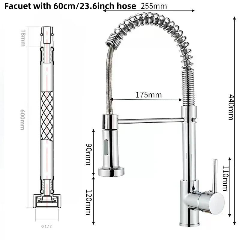 Chrome Gourmet Mixer Faucet