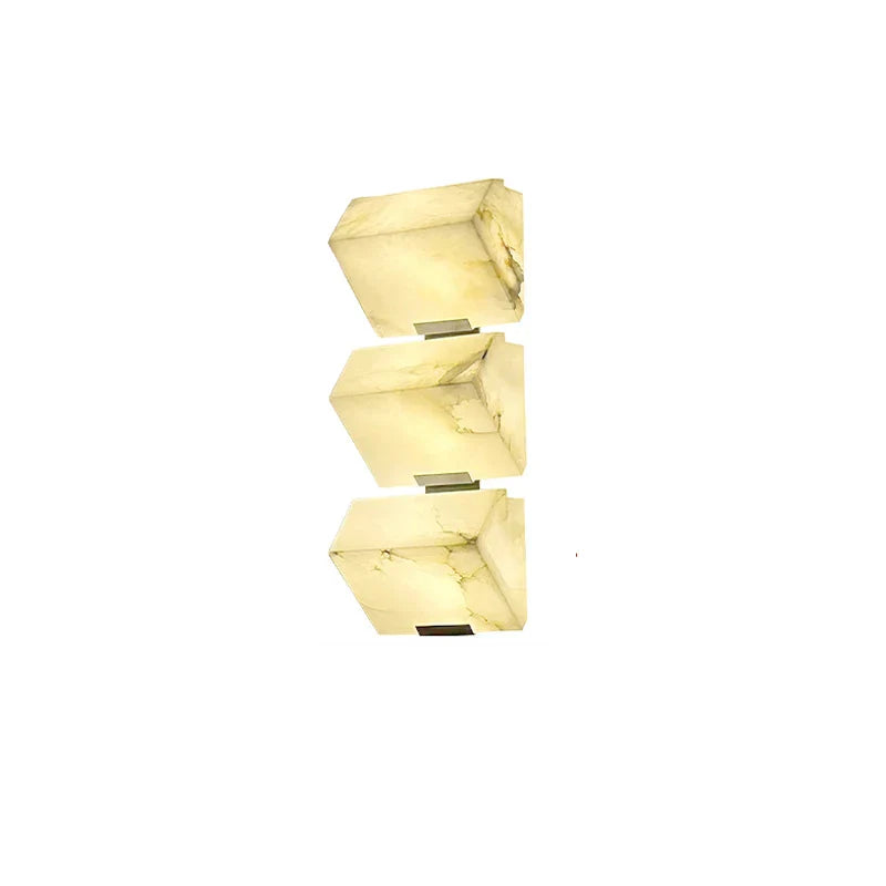 DecorBites™ Art Deco Marble Cube LED Wall Light