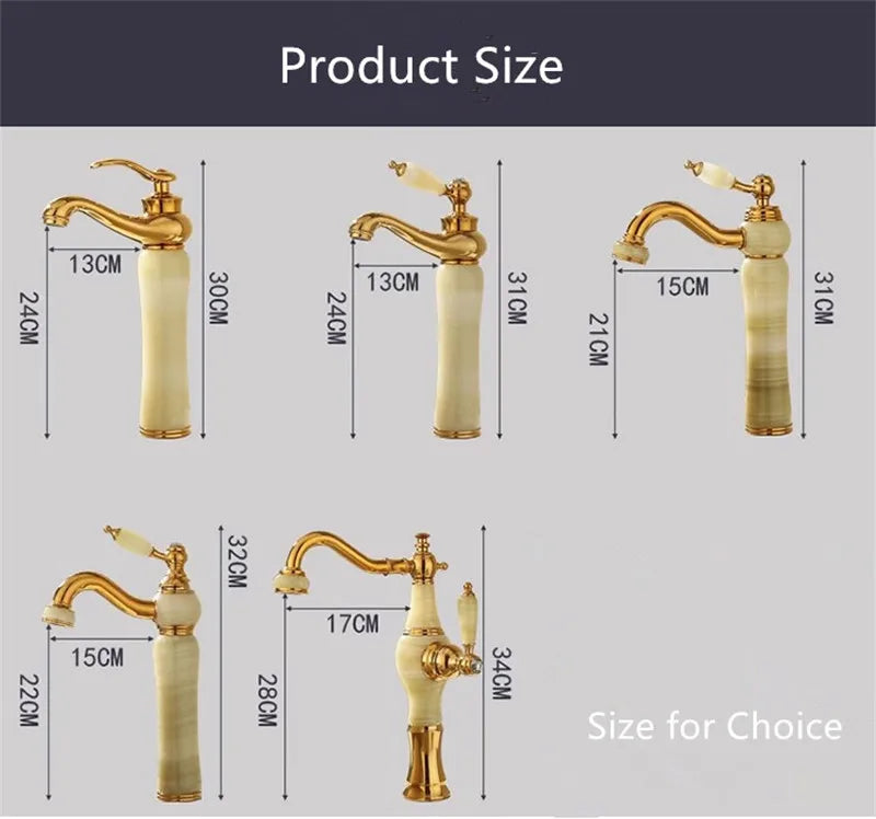 Gold Jade Brass Faucet