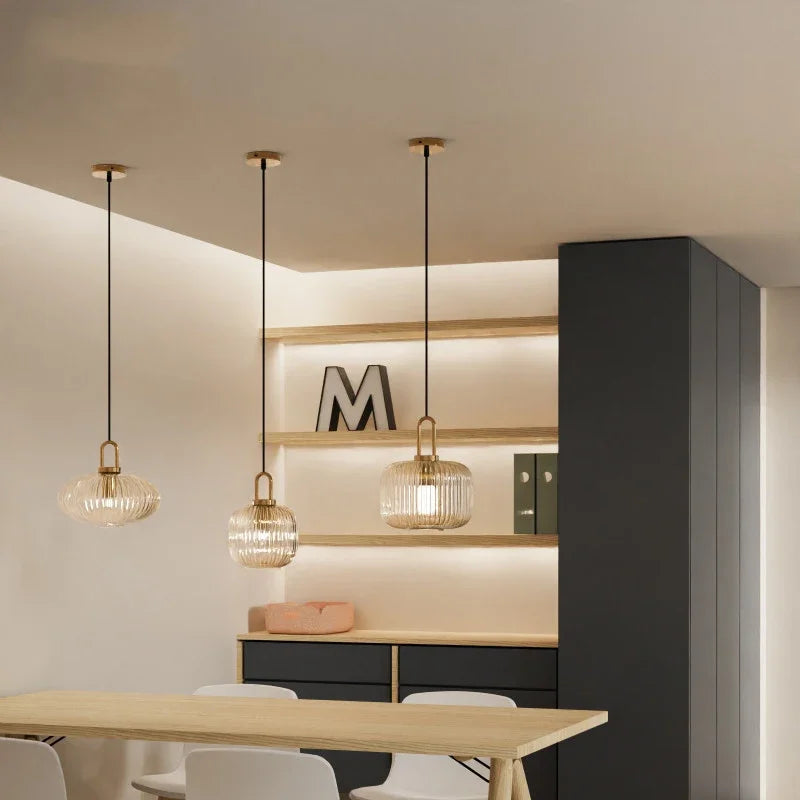 Nordic Glass Pendant Light T30cm Bedroom
