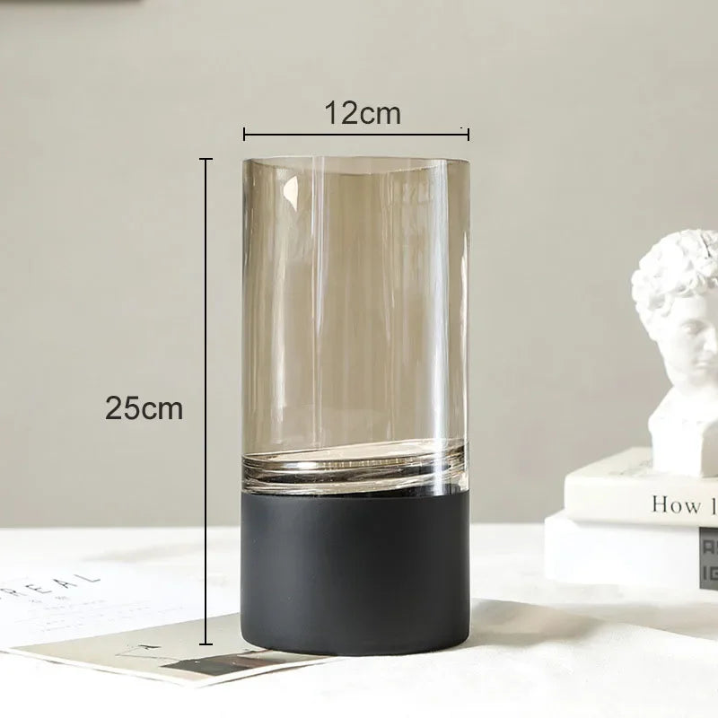 Clear Gold Glass Vase