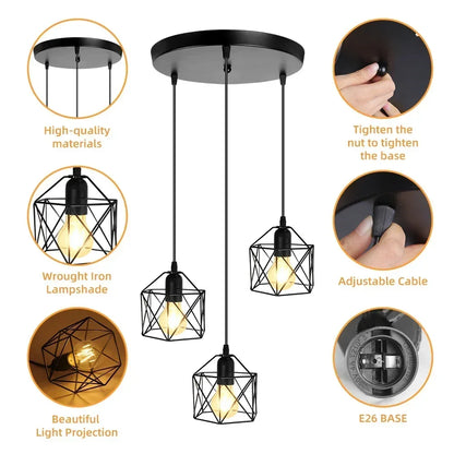 DecorBites™ Chandelier Vintage Nordic Pendant Lamp